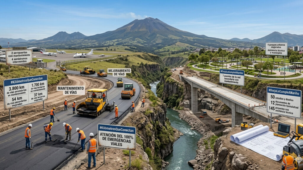 Kilómetros que conectan: avances en infraestructura que integran a Nariño